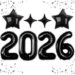 42” Large Black 2026 Balloon Set